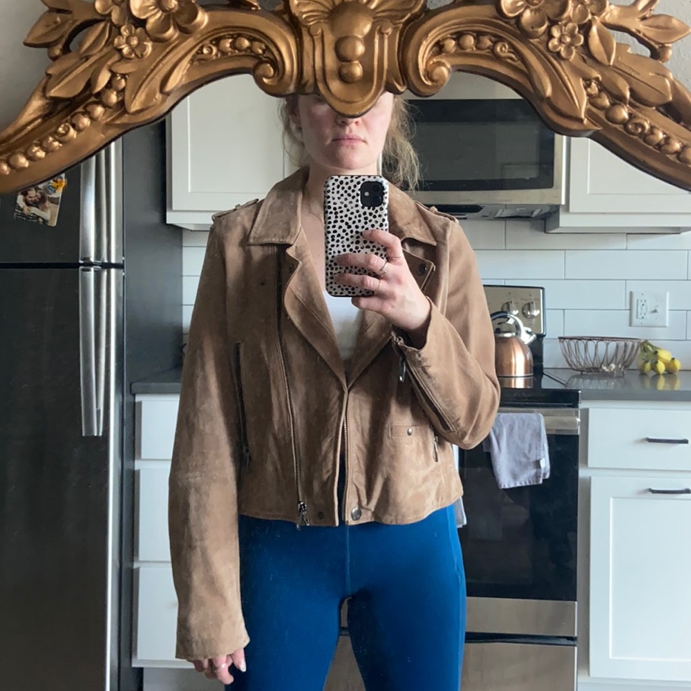 BLANKNYC suede moto jacket